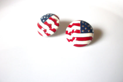 Vintage Enameled Patriot Earrings 92117