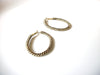 Vintage Brass Black Intertwining Dangle Earrings 92517