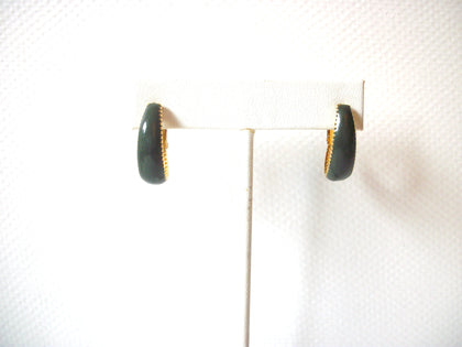 Retro Smaller Gold Sage Hoop Earrings 80417