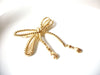 Vintage Large Tassel Gold Toned Brooch Pin 80417