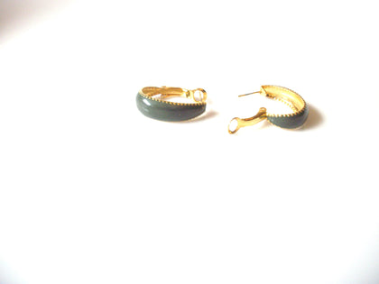 Retro Smaller Gold Sage Hoop Earrings 80417