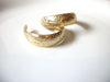 Retro Big Chunky Gold Toned Hoop Earrings 92517