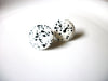 Retro Black White Speckled Earrings 92816