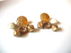 Bohemian Gold Toned Faux Stone Dangle Earrings 92517