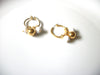 Retro Gold White Hoop Dangle Earrings 91716