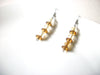 Retro Champagne Gold Tones Dangle Earrings 91617