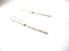 Vintage Ethnic Thin Long Silver Gold Toned Earrings 80417