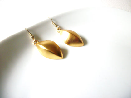 Vintage Matte Gold Toned Modernist Earrings 91617