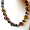 Hand Molded Acetate Acrylic Beads 18" Necklace 92117