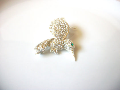 Retro Larger Clear Rhinestone Hummingbird Brooch Pin 80417