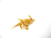 Vintage Gold Toned Bird Brooch Pin 91617