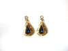 AVON Vintage Faux Sapphire Drop Earrings 80417