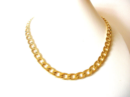 Vintage KOREA Gold Toned Cable Chain 18" Necklace 92017