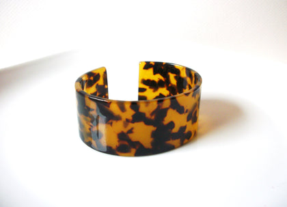 Retro Leopard Animal Print Tortoise Shell Bangle Cuff 91617