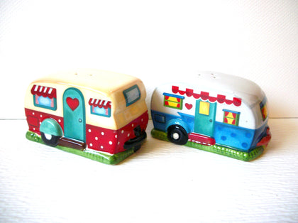Vintage RV Camper Salt Pepper Shakers Ceramic 82217