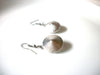 Retro Silver Toned Clear Glass Earrings 91617