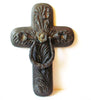 Antique Iron Distressed Doorknocker Cross Crucifix