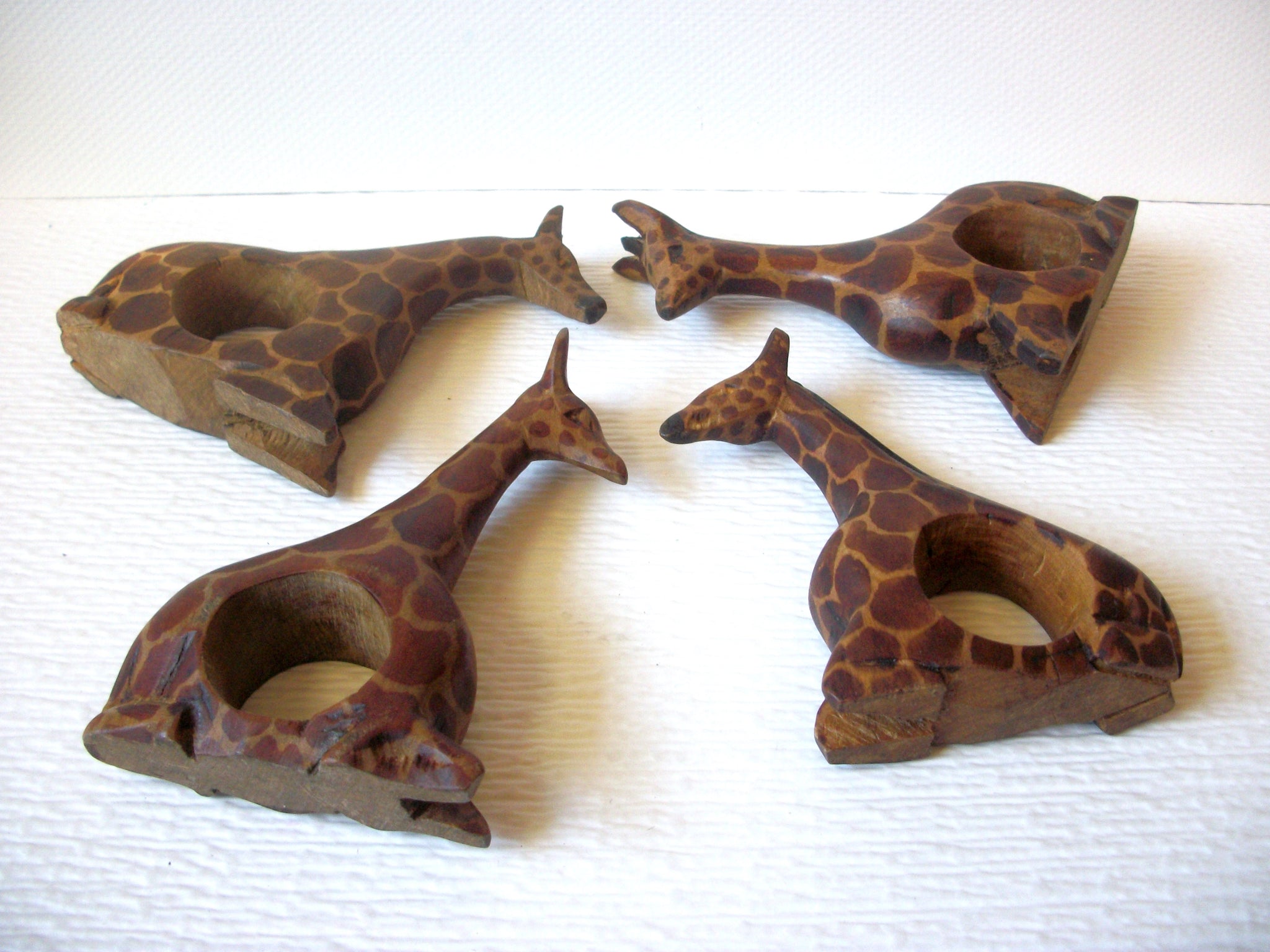 Hand Crafted Wooden Giraffe Napkin Holders 8 Pieces Not Sets