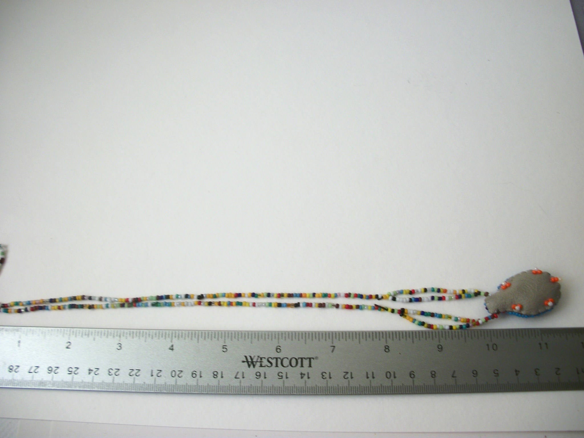 Vintage Tiny Colorful Glass Beads Beetle Necklace 9617