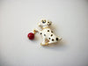 Vintage KENNETH JAY LANE Dalmatian Dog Brooch 71218