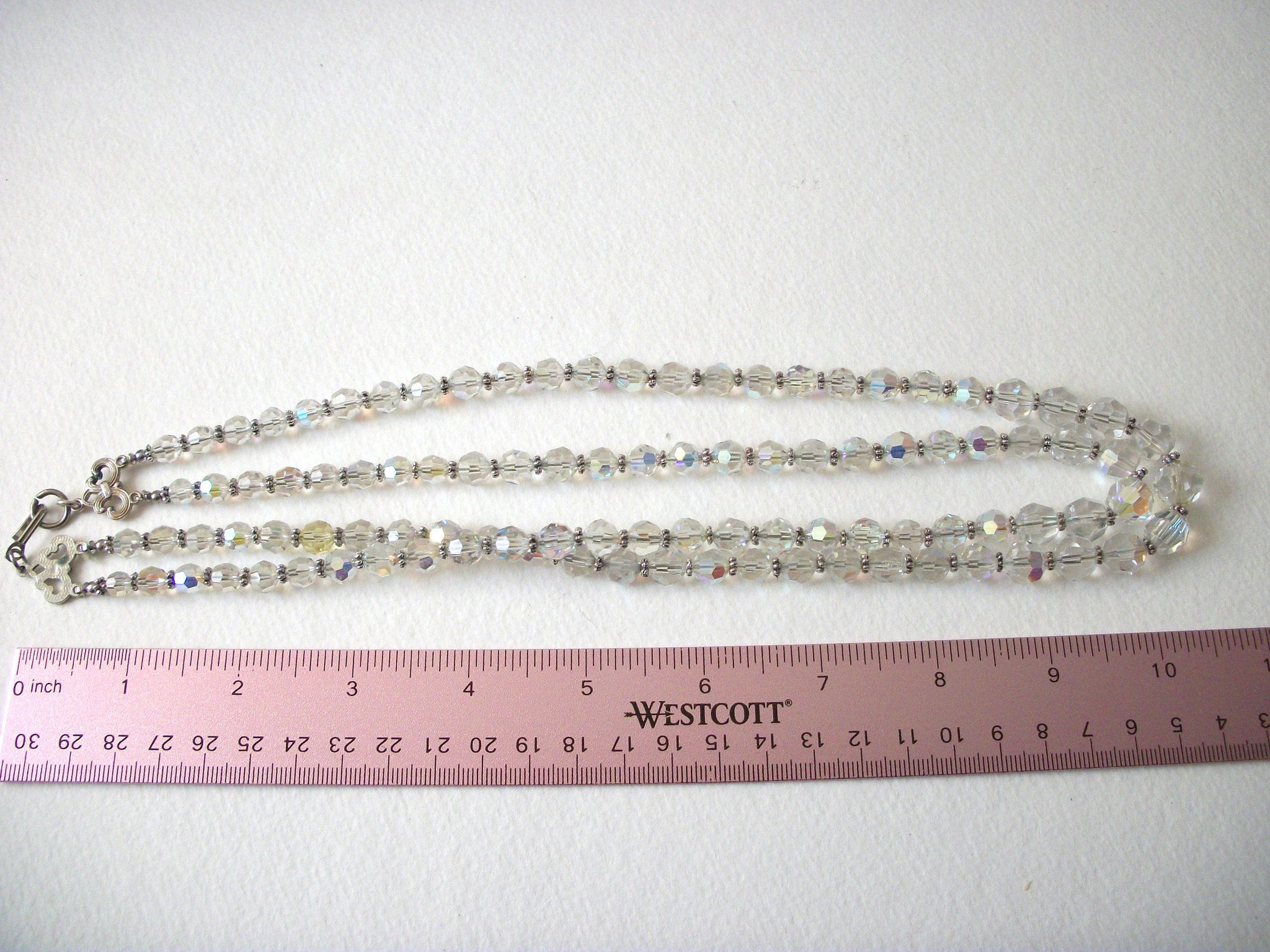 Vintage Sparkling AB Crystals Necklace 71218D