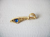 Retro Gold Tone Blue Dagger Broch Pin 71218S