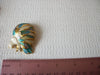 Vintage Enameled Lion Roaring King Brooch Pendant 71218T