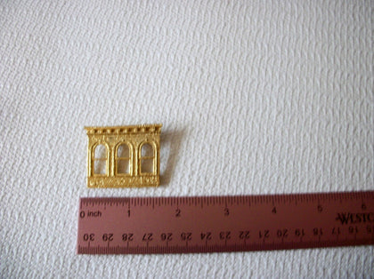 Vintage Gold Tone Textured Brooch Pin 71218Z