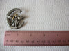 Vintage DD Stamped Lady Moon Pin 71218T