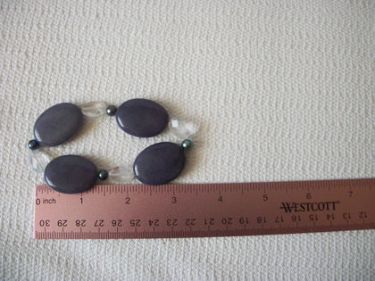 Vintage Purple Stone Glass Bracelet 71218Z