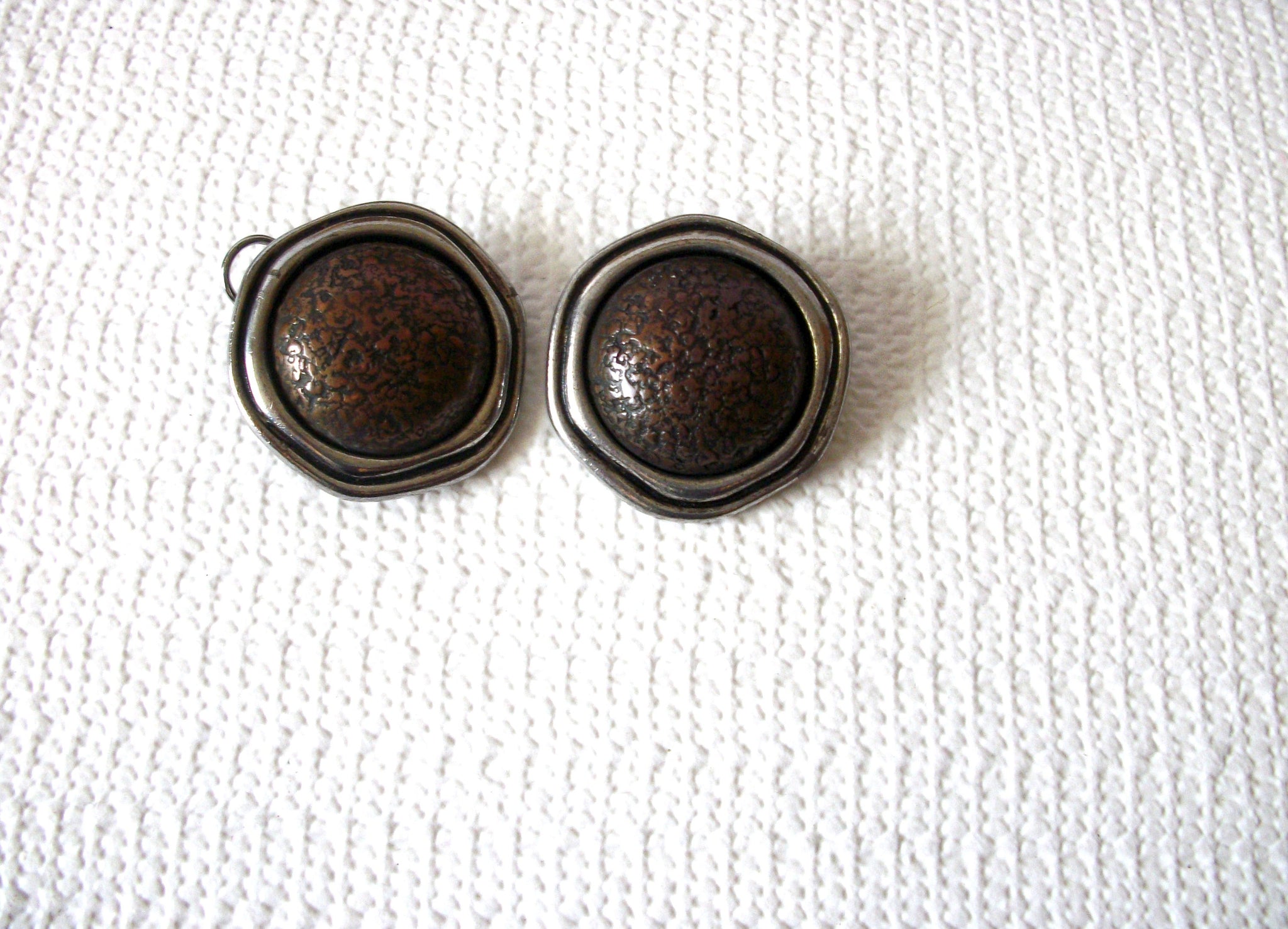 Vintage LIZ CLAIBORNE MAD Woman Brutalist Earrings 71218Z