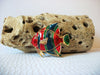 Vintage Colorful Tropical Enameled Fish Brooch Pin 71218T