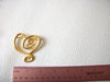 Vintage Gold Tone Larger Abstract Heart Brooch Pin 71218Z