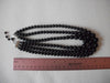 Vintage JAPAN Multi Strand Black Acrylic Necklace 71218Z