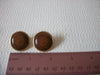 Vintage PARKLANE Marbleized Brown Gold Clip On Earrings 71218T